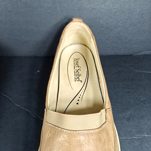 Josef Seibel Loafers Ballet Flats Tan Leather Slip On Comfy Women's Shoes 8.5-9 - Picture 6 of 11